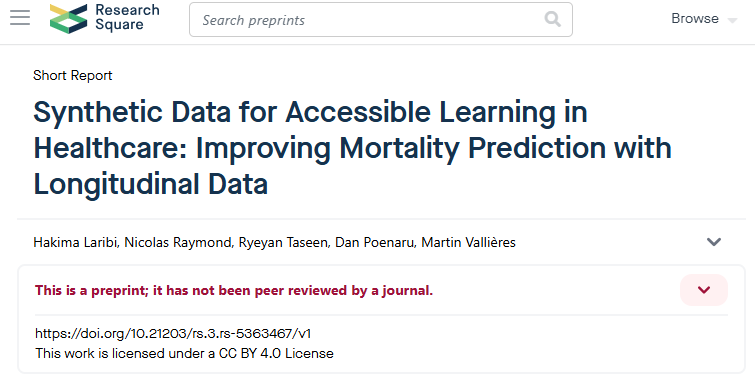 Synthetic Data for Accessible Learning in Healthcare: Improving ...